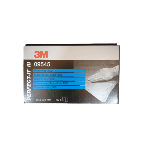 3M P1500 Grit Microfine Abraisive Sand Paper Wet & Dry 50 Sheets 138x230mm