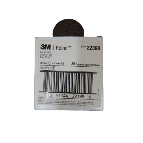 3M Roloc Brown Fibre Cloth Disc 2'' 36 Grit 22398