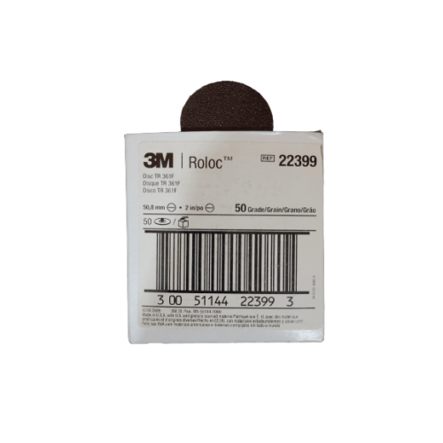 3M Roloc Brown Fibre Cloth Disc 2'' 50 Grit 22399
