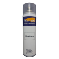 Techpol Matt Black Aerosol Spray Paint 500ml 