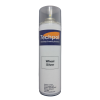 Techpol Wheel Silver Aerosol Spray Paint 500ml 