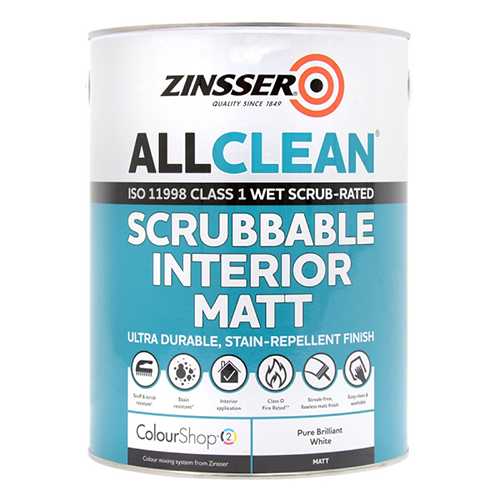 Zinsser AllClean Scrubbable Interior White Matt 5L