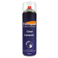 Techpol Clear Lacquer Aerosol Spray Paint 500ml 