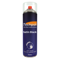 Techpol Satin Black Aerosol Spray Paint 500ml 